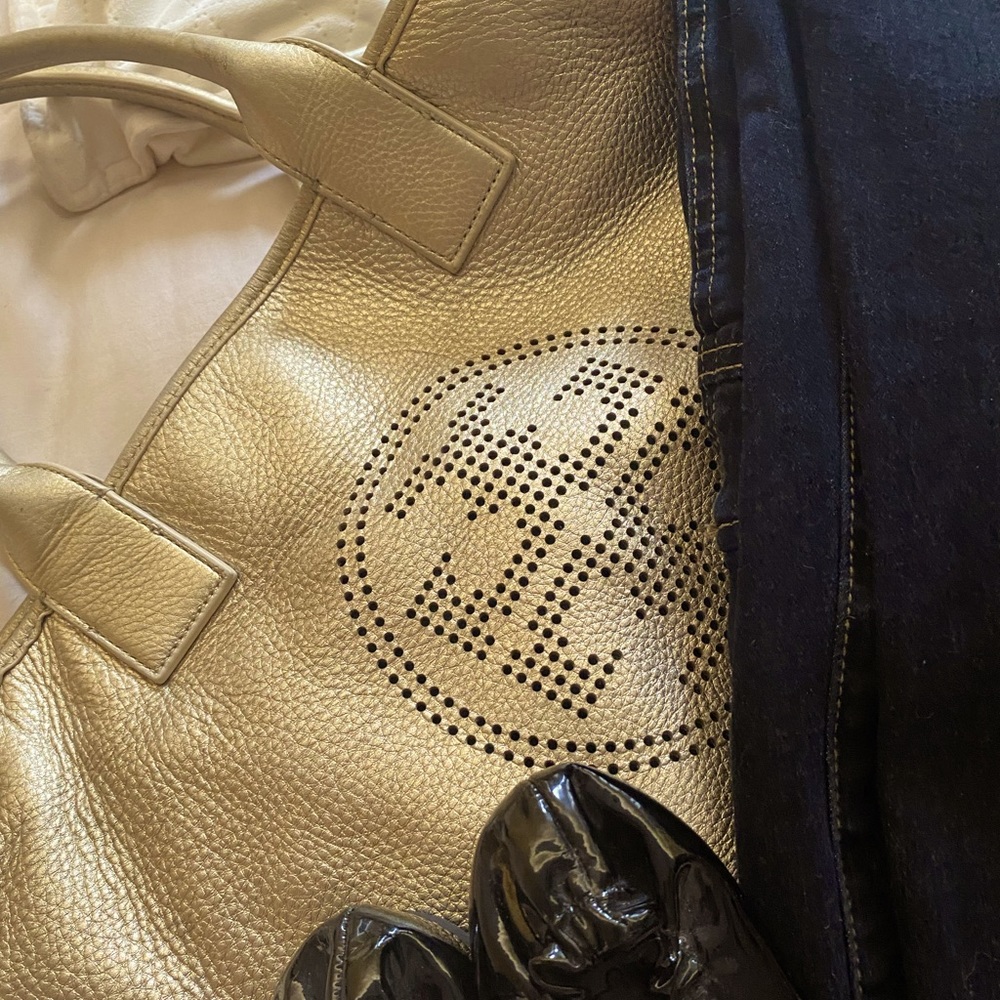 Tory Burch gold tote bag